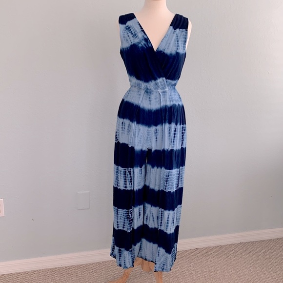 Lulus On the Groove Tie-dye Tie-back Split Leg Jumpsuit - Picture 4 of 16